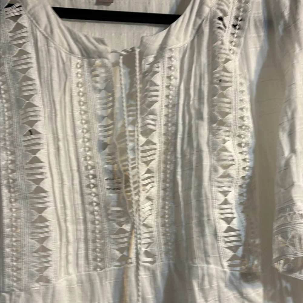 Knox Rose White Boho Tunic Dress - Picture 4 of 10